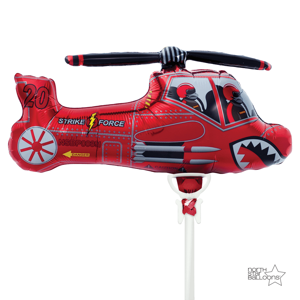 Μπαλόνι Φοιλ Μίνι Σχήμα Red Helicopter 14