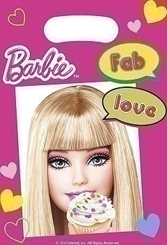 Τσάντες Δώρου 16X23εκ Barbie Fab. Heart Shape /6τεμ