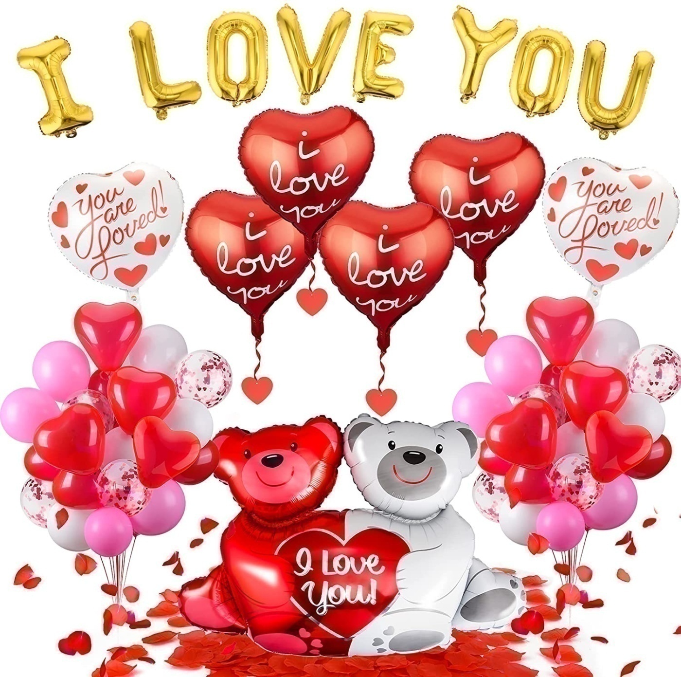 Σετ μπαλονιών "I love you"