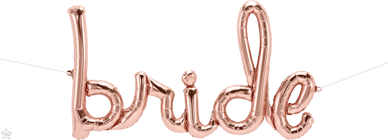 Μπαλόνι Φοιλ Script Phrase `Bride` Ροζ Χρυσό 33