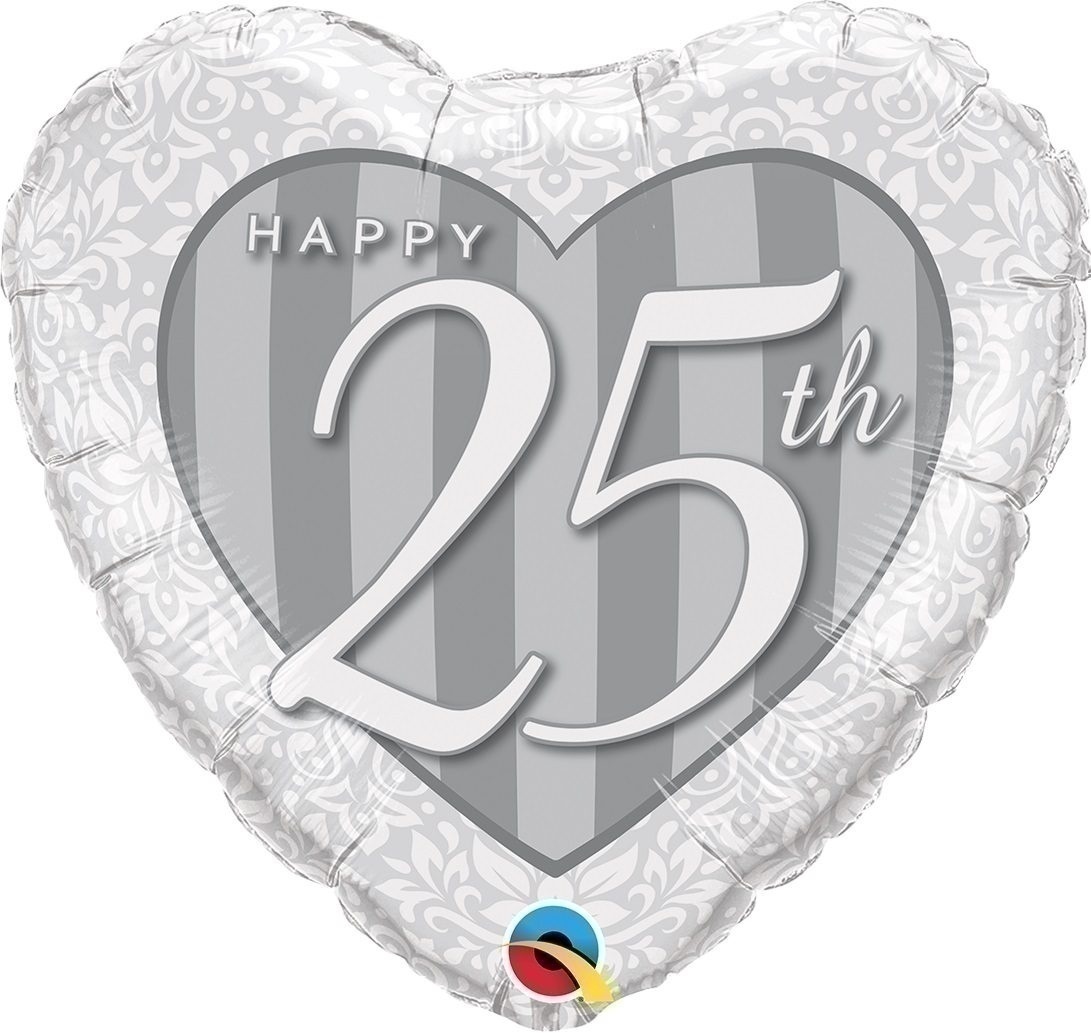 Μπαλ. Φοιλ 18 Καρδιά Happy 25th Anniversary