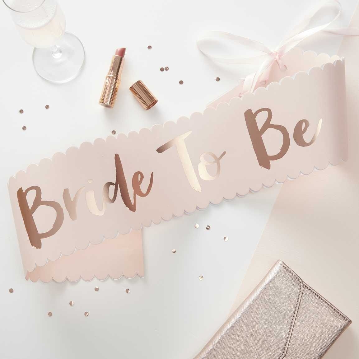 Γιρλάντα "Bride To Be" Pink & Rose Gold / Ροζ Χρυσό