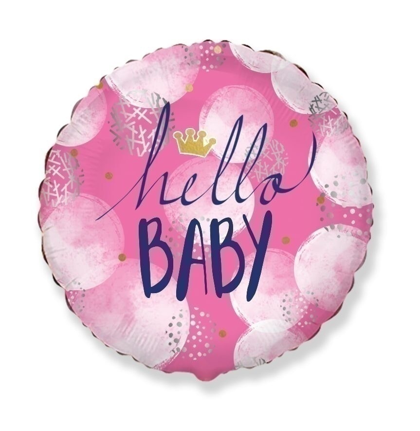 Μπαλόνι Φοιλ 9 Hello Baby Girl / 23 εκ