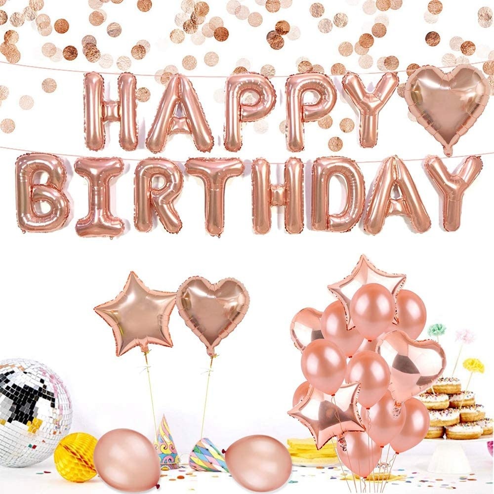 Sweet Birthday Rosegold & Μπαλόνι Αριθμός - Image 2