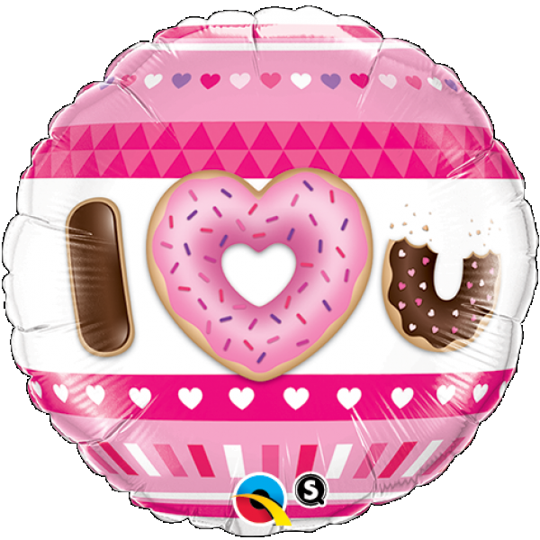 Μπαλόνι Φοιλ Στρογγυλό 18 I (Heart) U Donuts