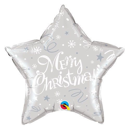 Μπαλόνι Φοιλ 20 Άστρο Merry Christmas Ασημί / 51εκ