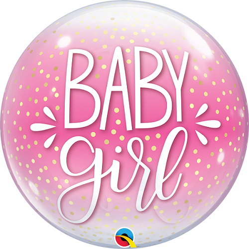 Bubble μονό 22 Baby Girl Pink & Confetti Dots / 56εκ
