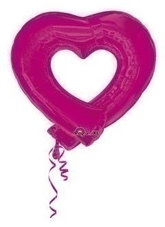 S/Shape Open Fuchsia Heart