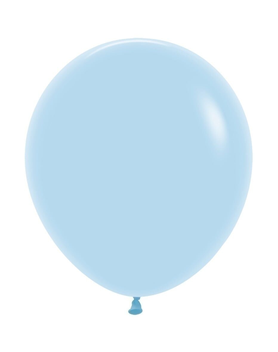 Μπαλόνια λατεξ 18 Σιελ / 25 τεμ - Pastel Matte Blue