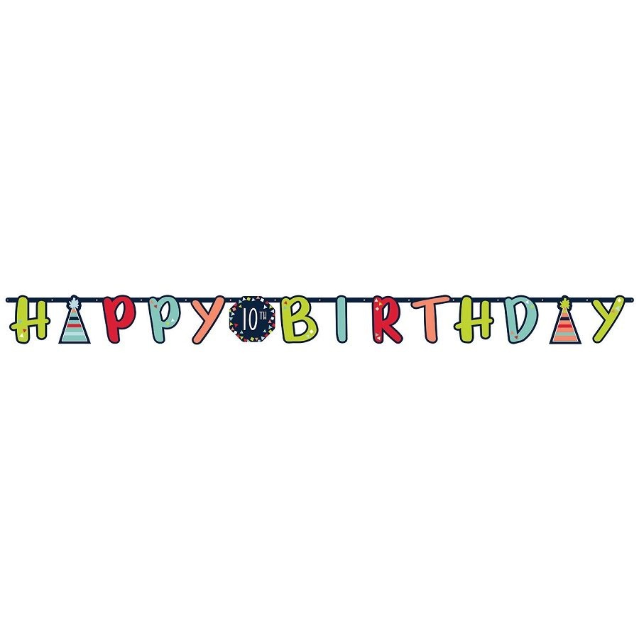 Γιρλάντα γράμματα Jumbo Happy Birthday Add An Age