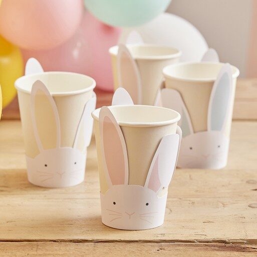 Ποτήρια με αυτάκια Λαγού / Bunny 8 τεμ./Easter
