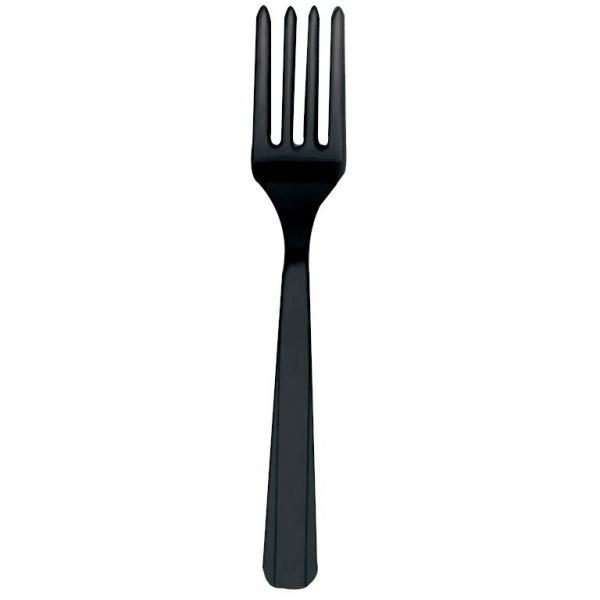 Πιρούνια πλαστικά Μαύρα /20 τεμ