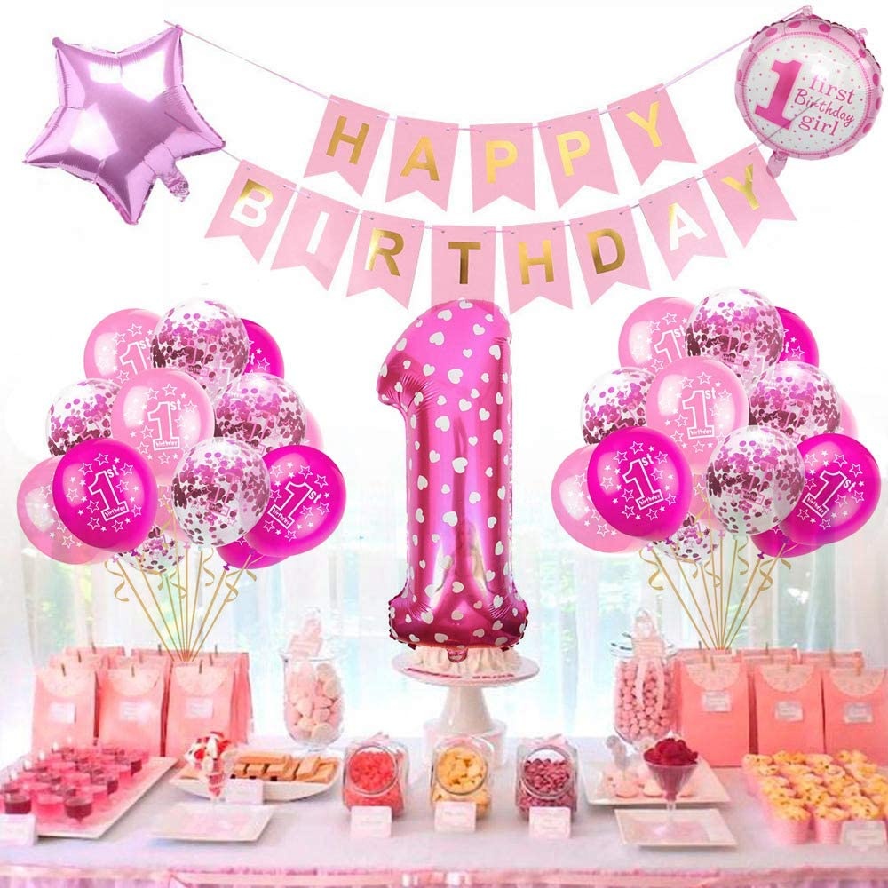 Cute Pinky 1st Birthday