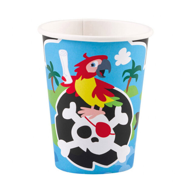 Ποτήρια χαρτ. 250ml Pirate /8 τεμ