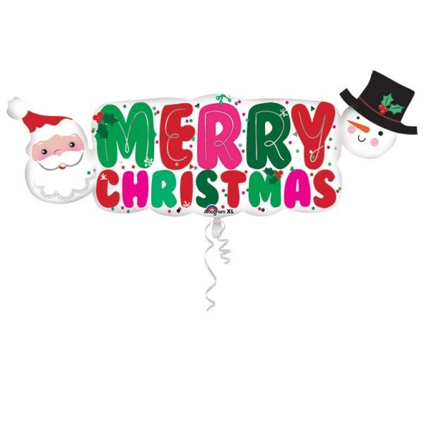 Μπαλόνι Φοιλ Santa & Snowman Banner - Αγιος Βασίλης / 104x40 εκ