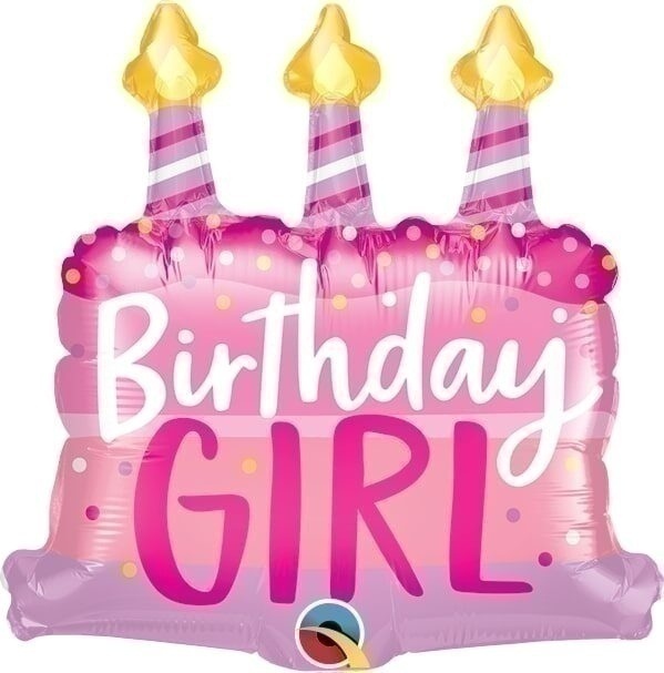 Μπαλόνι Φοιλ Μίνι Σχήμα 14 Birthday Girl Cake & Candle / 36 εκ