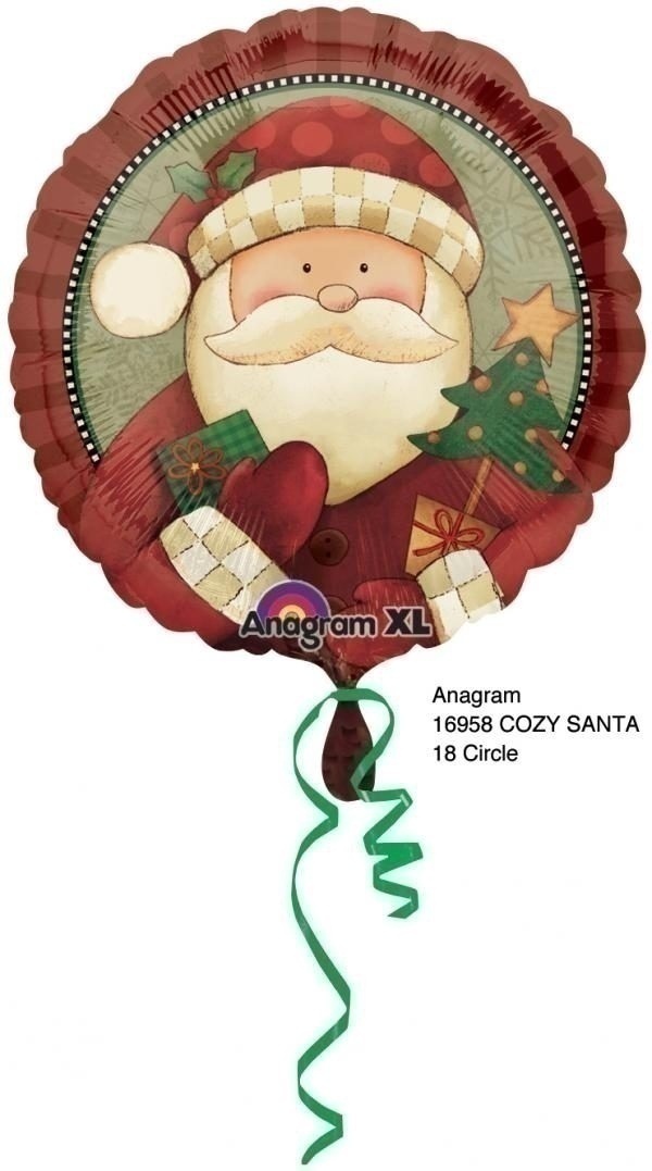 Μπαλόνι φοιλ 18 Cozy Santa /46εκ - Άγιος Βασίλης