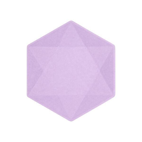 Πιάτα εξάγωνα Vert Decor Purple 20.8 x 18.1 εκ - Λιλά Παστέλ / 6 τεμ