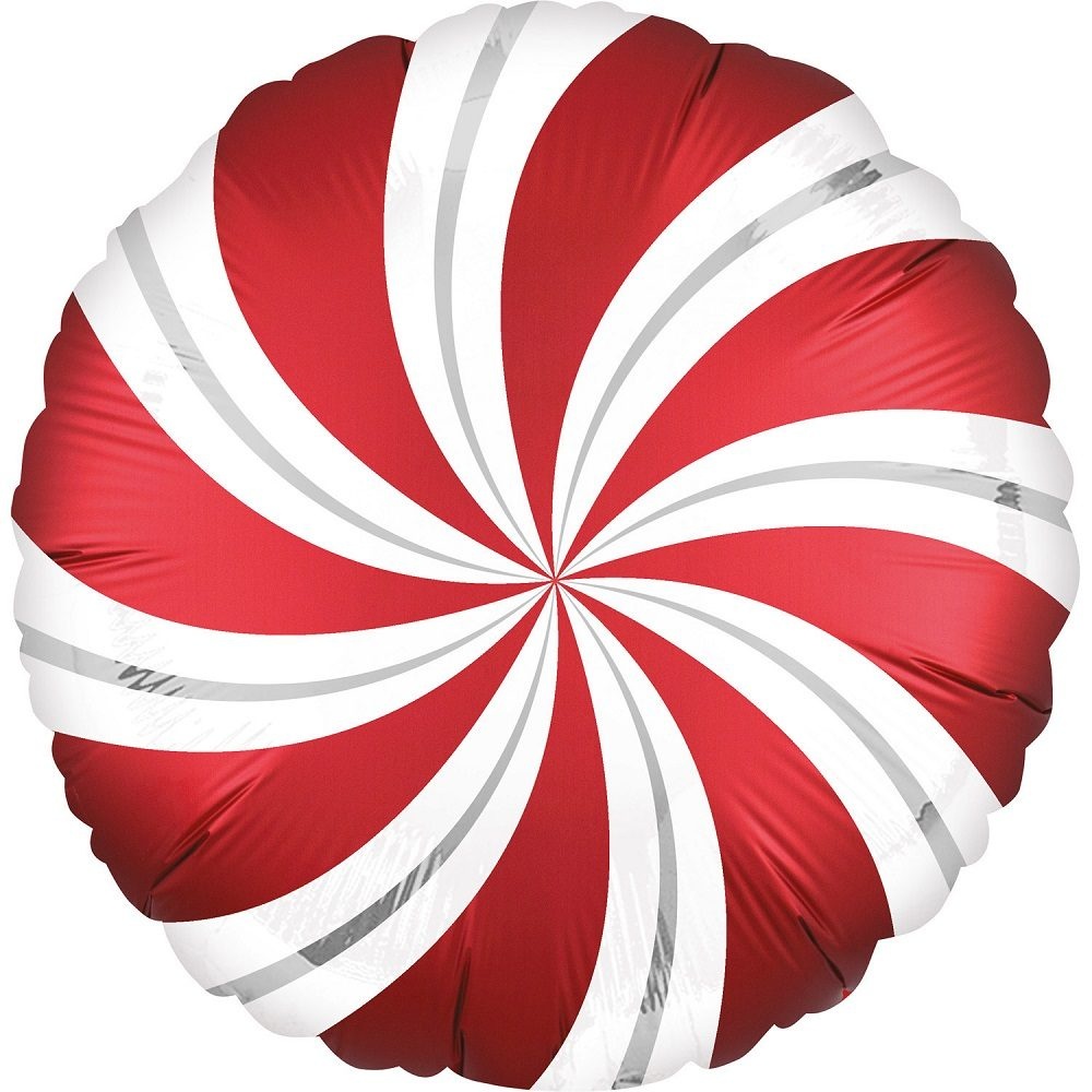 Μπαλόνι Φοιλ 18 Satin Infused Sangria Candy Swirls / 43 εκ Καραμέλα Κόκκινη
