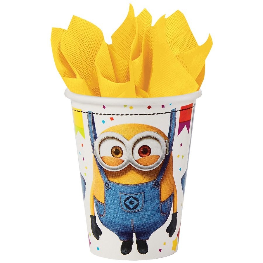 Ποτήρια χαρτ. 250ml Minions New /8 τεμ