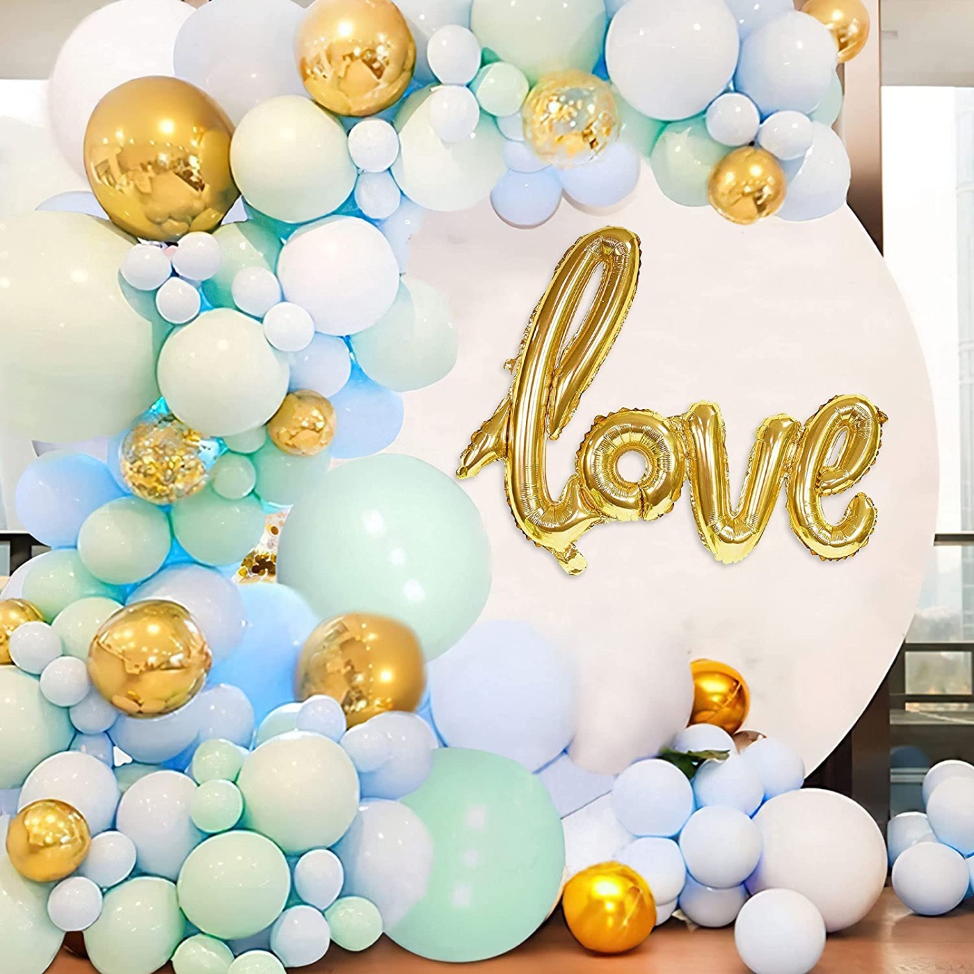 DIY Γιρλάντα Μπαλονιών "Golden Sphere" / 125 Μπαλόνια
