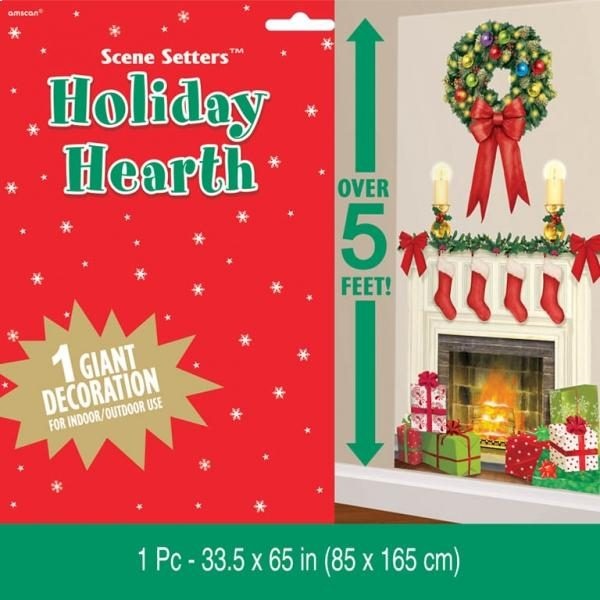 Αφίσα Τοίχου Τζάκι Holiday Hearth 85εκ Χ 1,65μ
