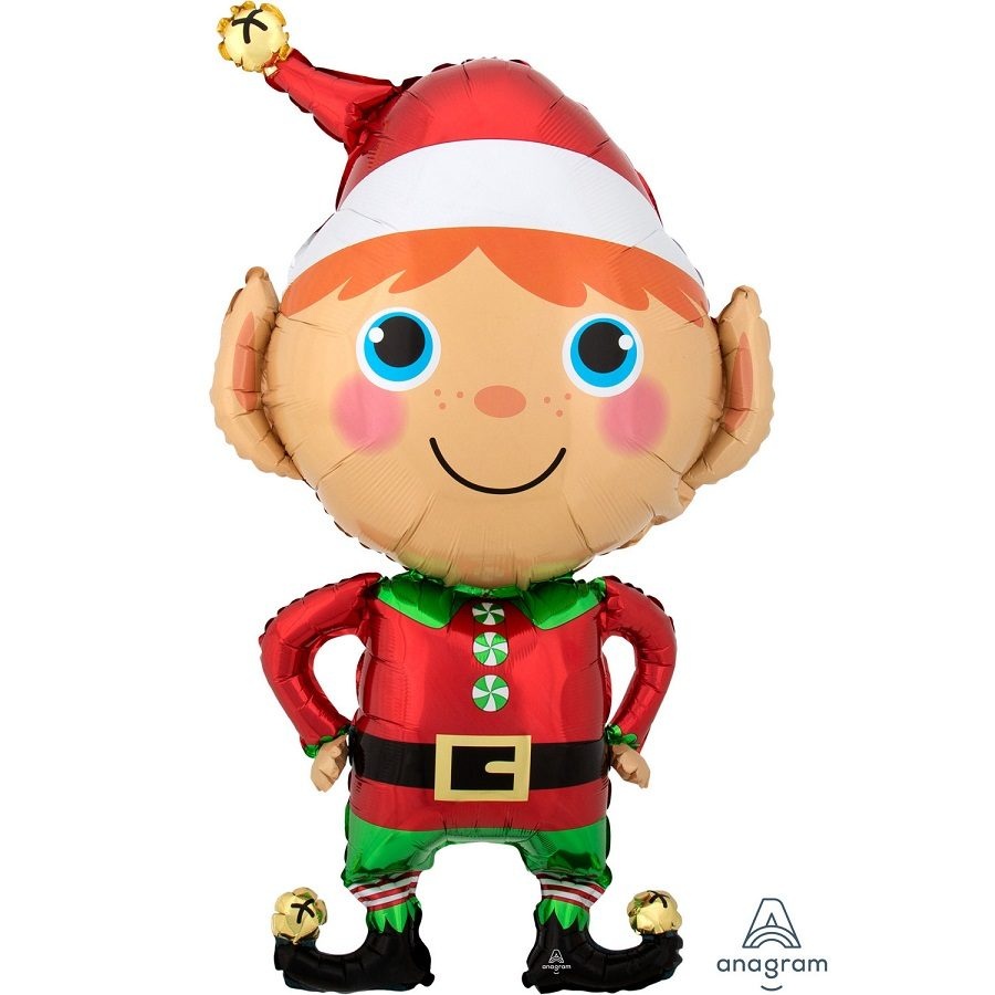 Μπαλόνι Φοιλ Σχήμα Happy Christmas Elf / 55 x 88 εκ Ξωτικό