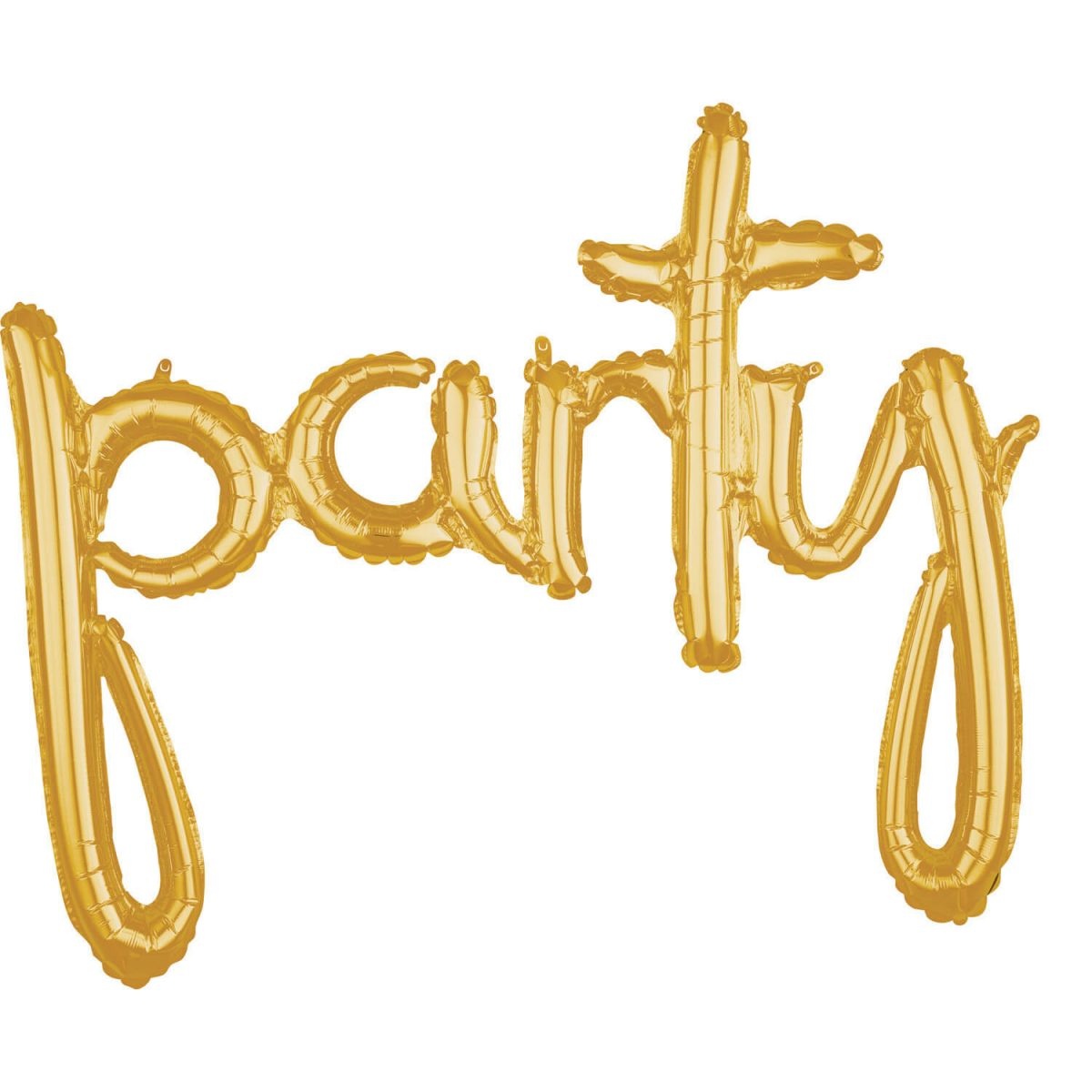 Μπαλόνι Φοιλ Script Phrase `Party` Χρυσό 99 x 78 εκ