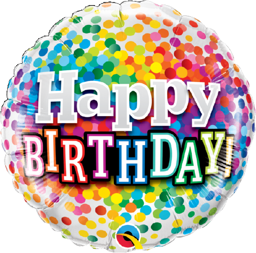 Μπαλόνι Φοιλ 18 Στρογ. Birthday Rainbow Confetti