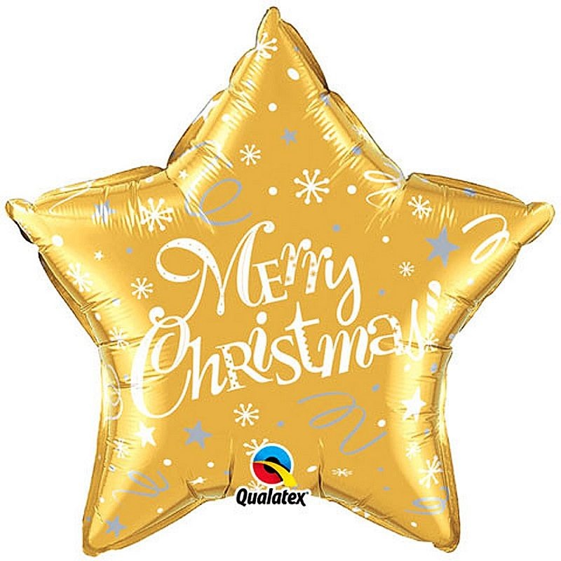 Μπαλόνι Φοιλ 20 Άστρο Merry Christmas Χρυσό / 51εκ