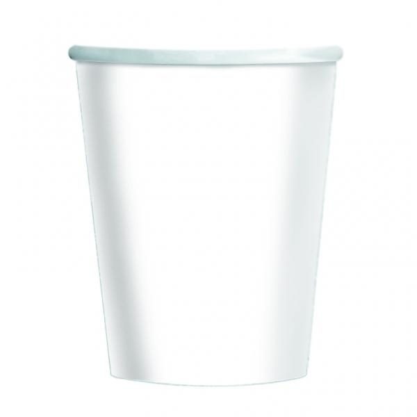 Ποτήρια Χάρτινα 266ml Λευκό /8 τεμ