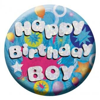 Κονκάρδα μικρή Happy Birthday Boy Holographic