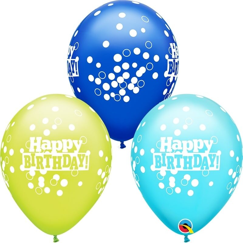 Μπαλόνια Λάτεξ 11 Birthday Confetti Ασορτί / 25 τεμ