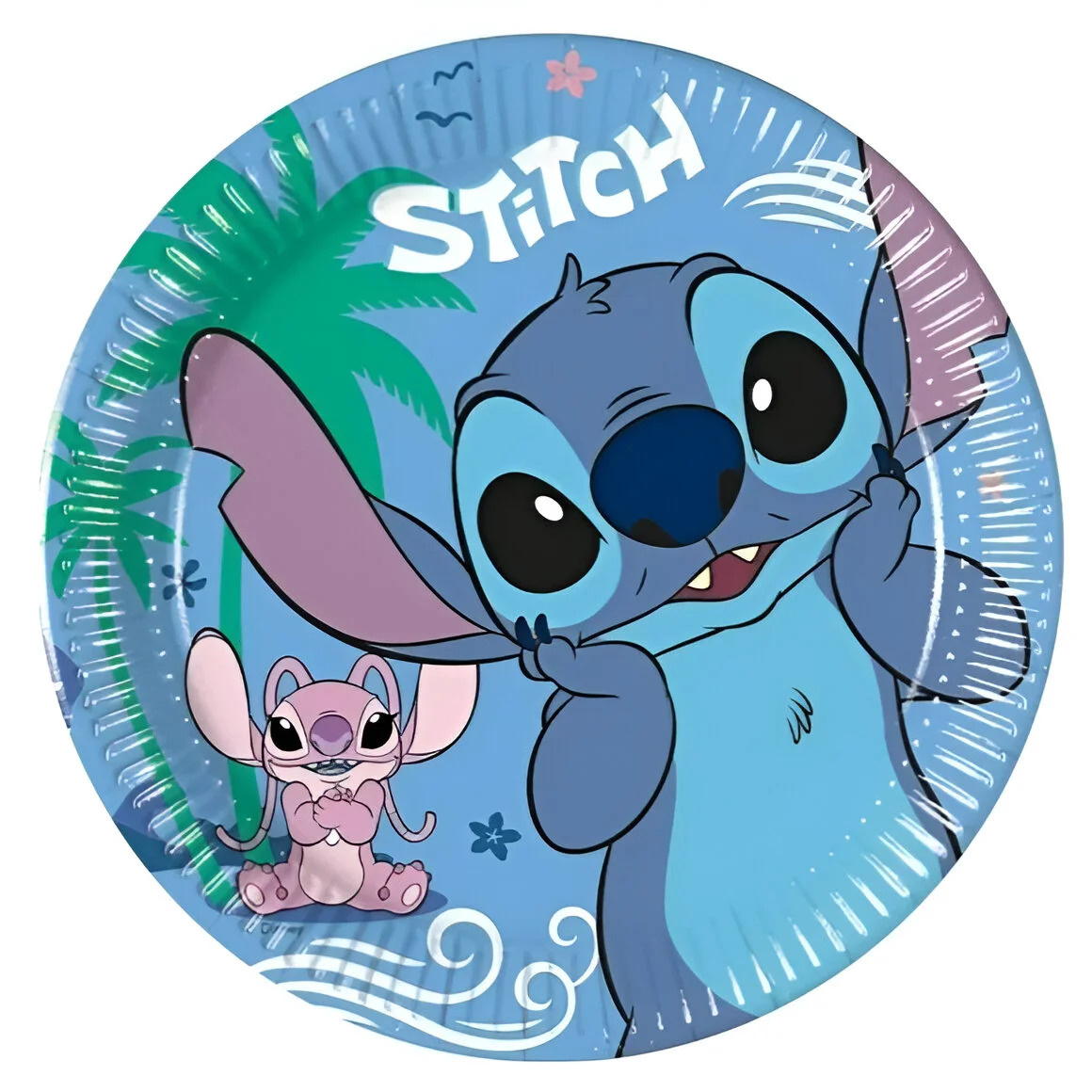 Χάρτινα πιάτα γλυκού Lilo & Stitch 20cm / 8τμχ