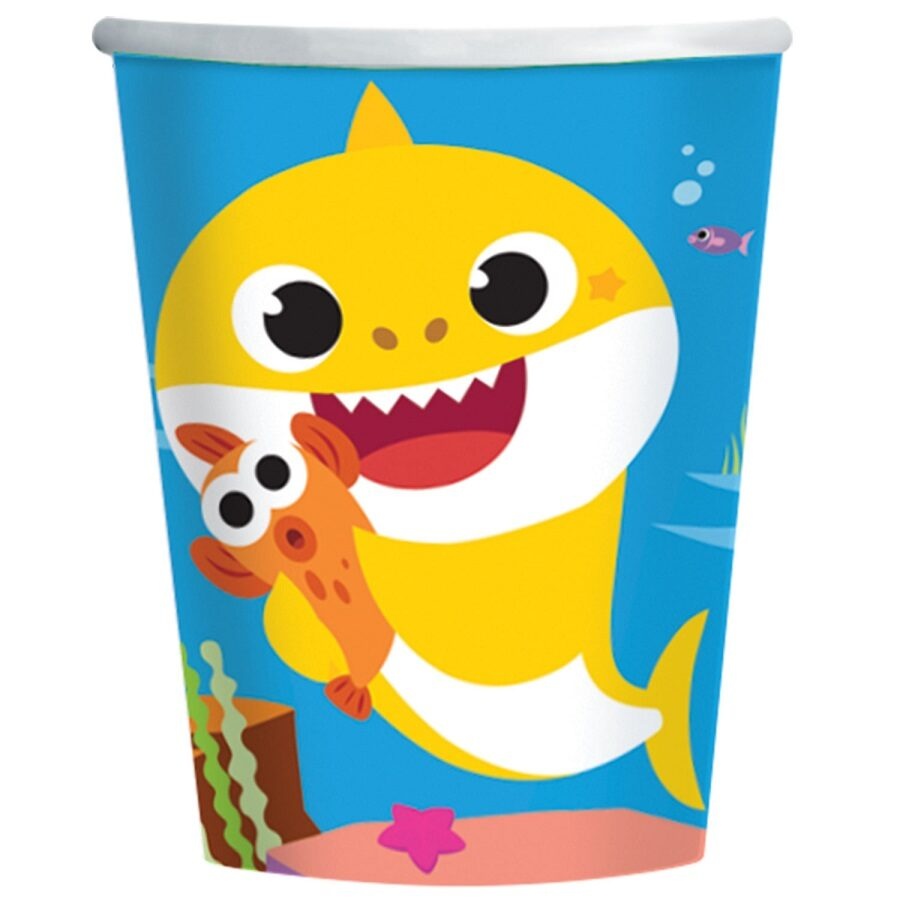 Ποτήρια Χάρτινα 250ml Baby Shark / 8 τεμ