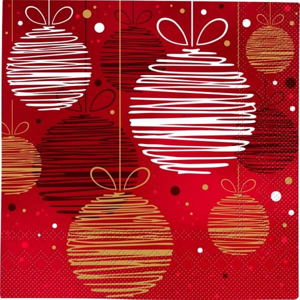 Χαρτοπετσέτες φαγητού 33εκ Christmas Ball /20 τεμ