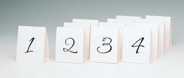 Table Number Tent Placecards 1-12