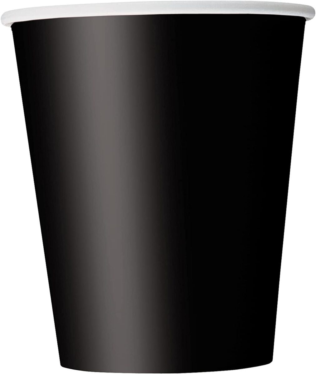 Ποτήρια Χάρτινα 266ml Μαύρο /8 τεμ