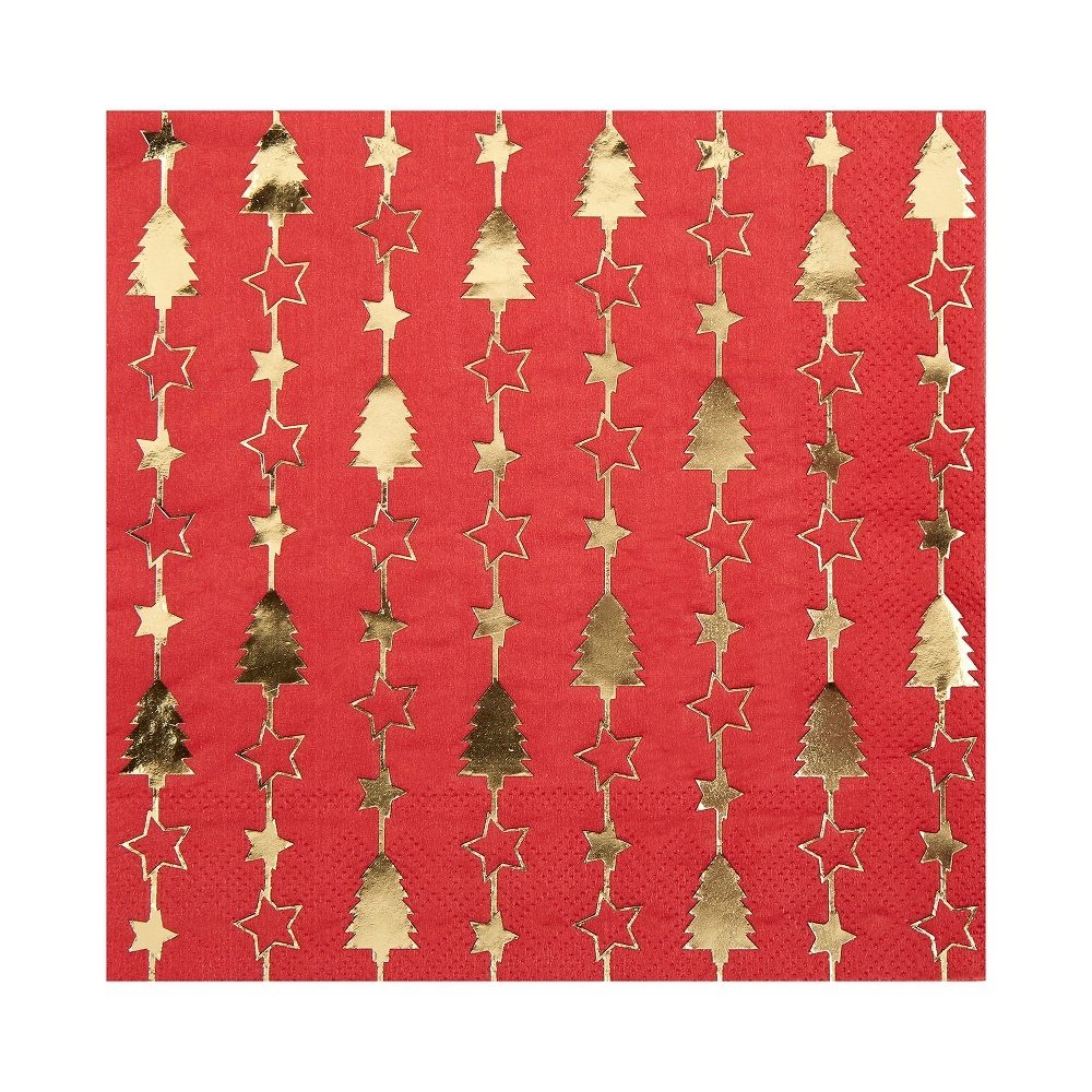 Χαρτοπετσέτες φαγητού 33εκ Dazzling Christmas /16 τεμ
