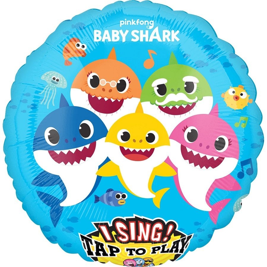 Μπαλόνι Φοιλ Sing -A-Tune Baby Shark / 71εκ