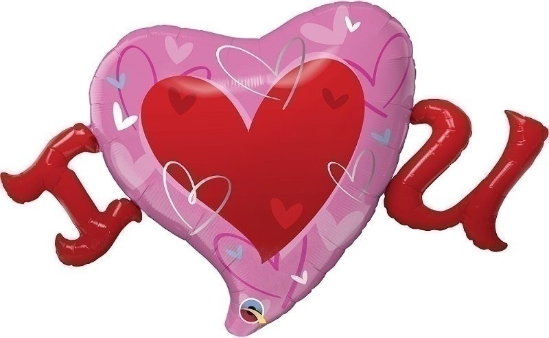 Μπαλόνι Φοιλ 46 Σχήμα I Heart U / 117 εκ