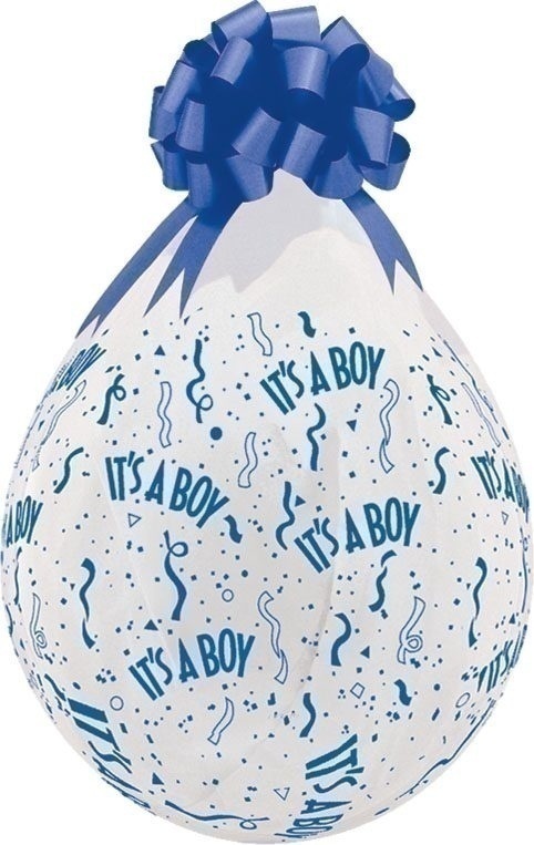 Μπαλόνια Λάτεξ 18 Μηχανής Its A Boy-A-Round Διάφανο /25 τεμ