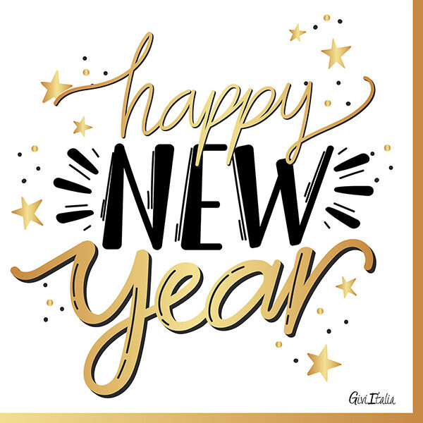Χαρτοπετσέτες φαγητού Happy New Year / 16 τεμ