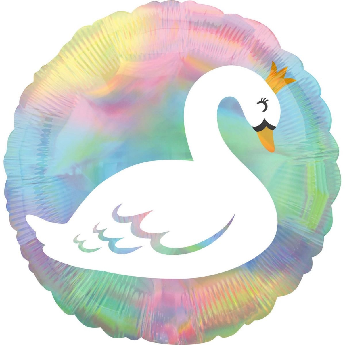 Μπαλόνι Φοιλ 18 Iridescent Pastel Swan / 45 εκ - Κύκνος