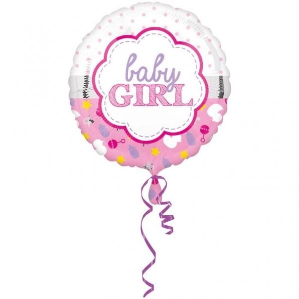 Μπαλόνι Φοιλ 18 Στρογγυλό Baby Girl Scallop