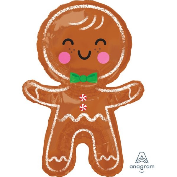 Μπαλόνι Φοιλ Σχήμα Happy Gingerbread Man / 55 x 78 εκ