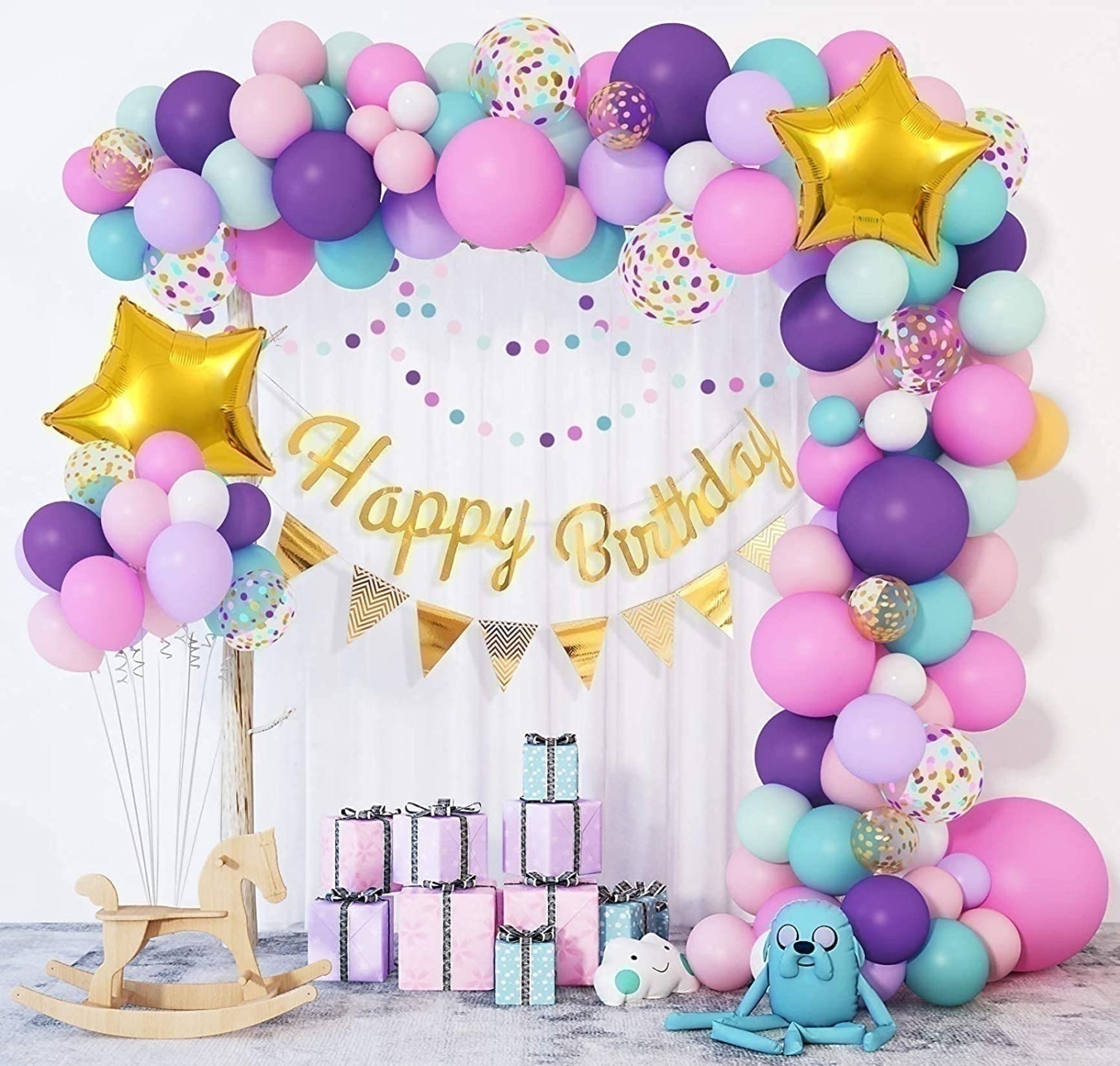 DIY Γιρλάντα "Unicorn Birthday" / 97 Μπαλόνια