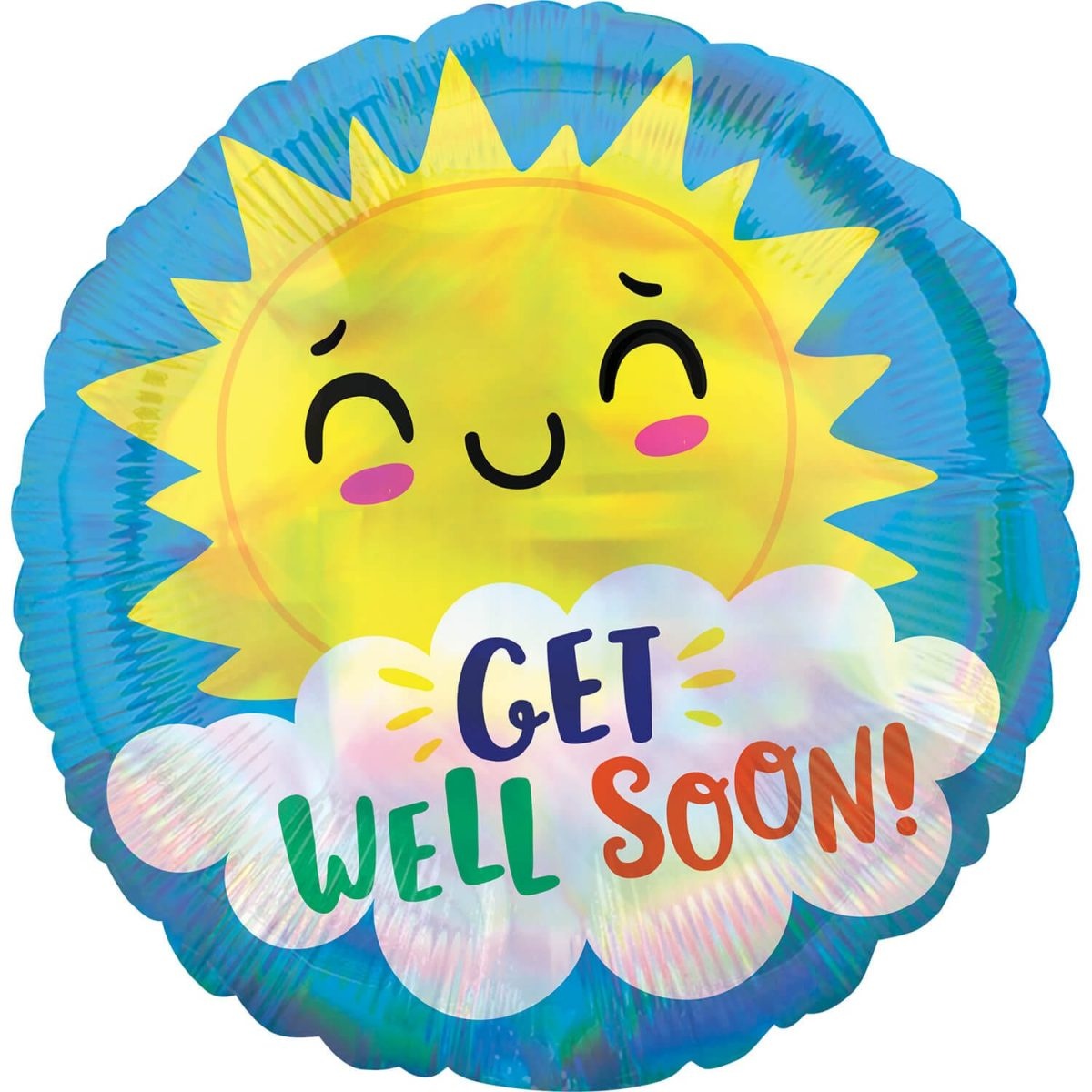 Μπαλόνι Φοιλ 18 Iridescent Get Well Happy Sun /46 cm
