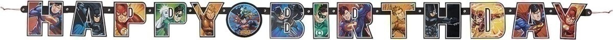Γιρλάντα Γράμματα Justice League Birthday Banner 183 εκ