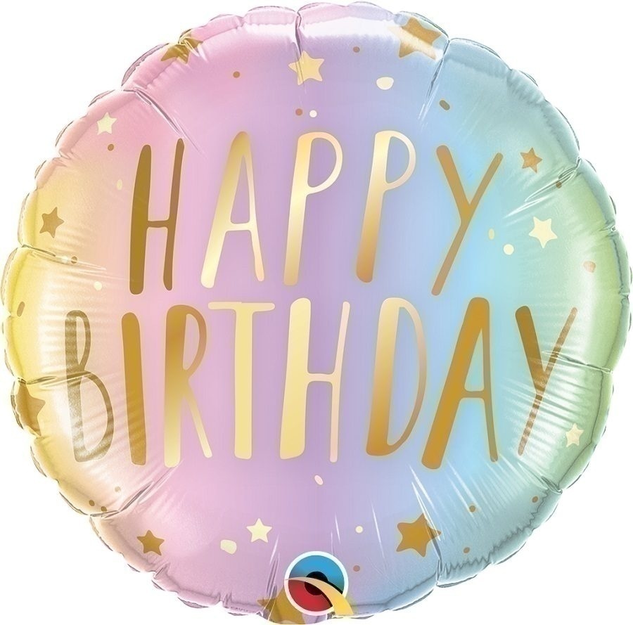Μπαλόνι Φοιλ 18 Birthday Pastel Ombre & Stars 46 εκ